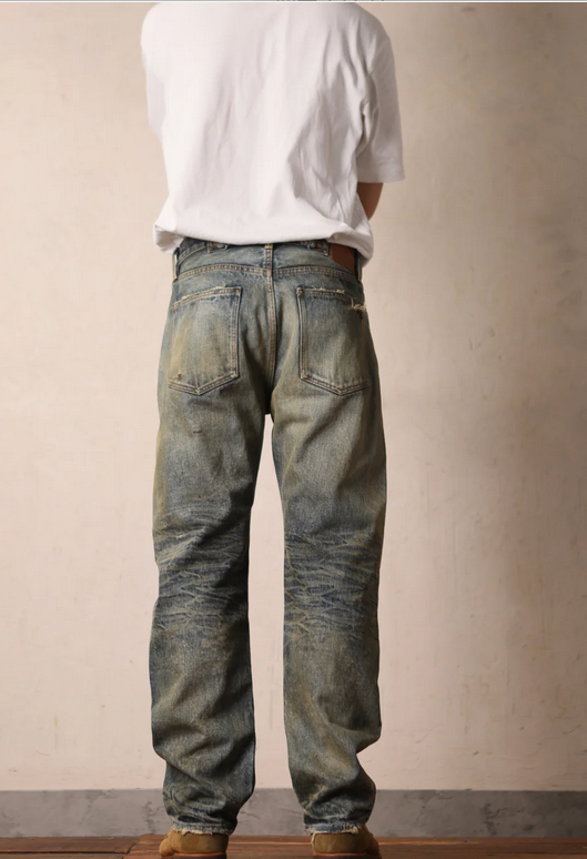Men's vintage-wash straight-leg jeans - Image 3