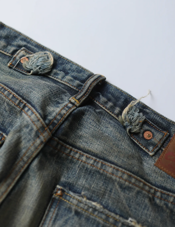 Men's vintage-wash straight-leg jeans - Image 6