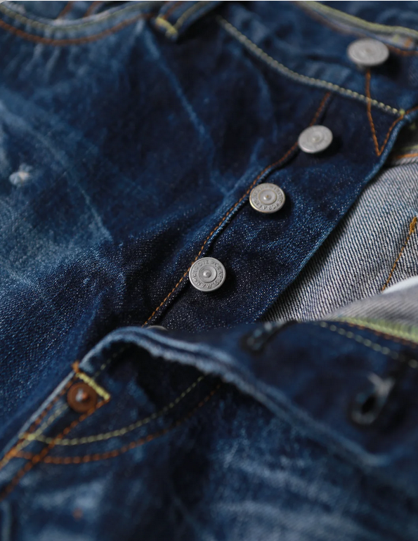 Blue vintage-wash men's jeans - Image 5